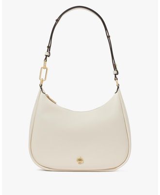 Kate Spade New York Womens Kayla Pebbled Leather Large Shoulder Bag - White - One Size