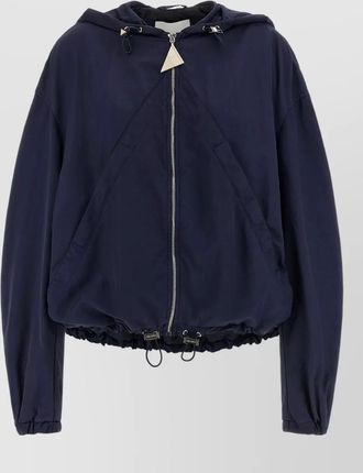 The Attico hooded bomber jacket drawstring hem sleeves