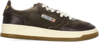 Autry Brown Tortoiseshell Heel Contrast Sneakers