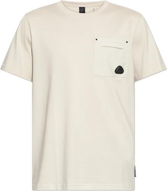 Moose Knuckles Dalon T-Shirt - Heren - T-shirts - Beige - M - Katoen - Tops