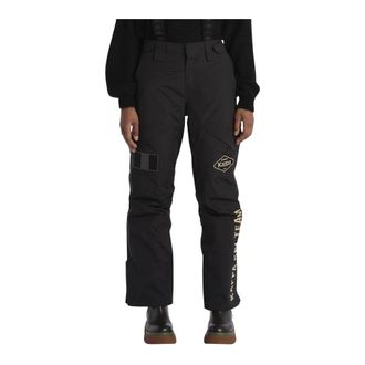 Kappa Skibroek - Dames - Wijde Broeken - Zwart - L - Nylon - Broeken