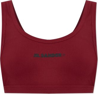 Jil Sander Lingerie top met logo - Dames - Tops zonder mouwen - Rood - M - Tops