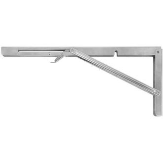 OEM Soporte Triangular Plegable De Acero Inoxidable Para Estantes (2 Unidades), Billy, Acero Inoxidable, 40 Cm (16 Pulgadas) - Crezuo