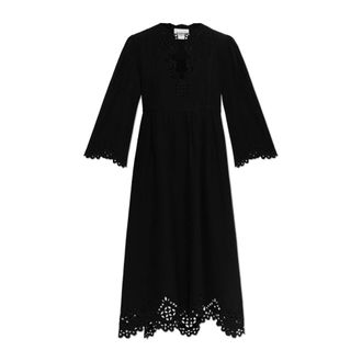 Isabel Marant Tianny Dress - Dames - Casual kleedjes - Zwart - 2XS - Katoen - Kleedjes