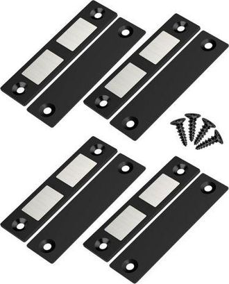 OEM Juego De 4 Cierres Magn&eacute;ticos Ultrafinos Para Puertas De Armarios, Potentes Pestillos Magn&eacute;ticos Para Puertas De Armarios, Cajones, Imanes Para Puerta