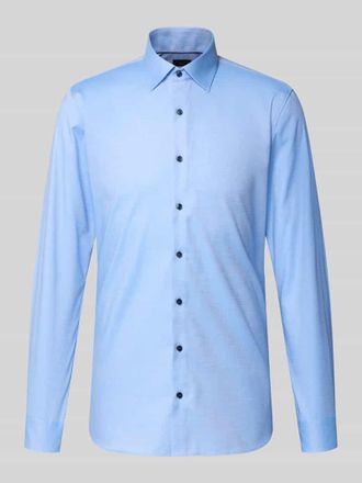 Olymp No. 6 Super Slim Fit Business-Hemd mit Kentkragen in Bleu, Gr&ouml;&szlig;e 39
