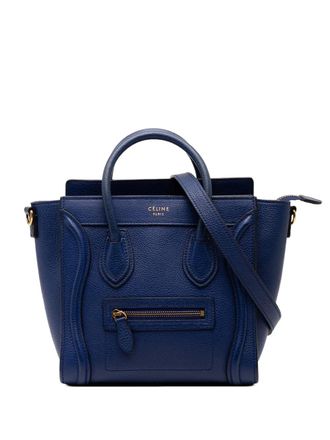 Celine 2014 Nano Leather Luggage Tote satchel - Blue