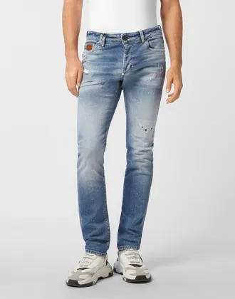 Philipp Plein Jeans Super Straight Cut Men in Nice at Nordstrom, Size 34