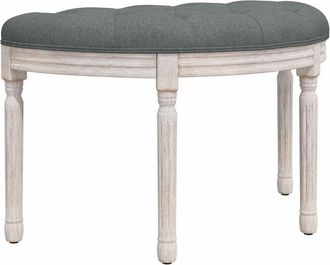 vidaXL Banco de tela gris oscuro 81,5x41x49 cm Vidaxl