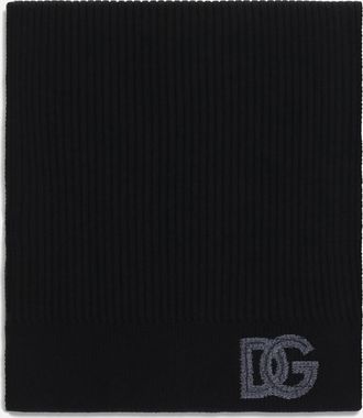 Dolce & Gabbana Ribbed virgin wool Scarf Male UNI