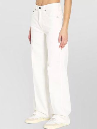 Haikure cotton mid-rise wide-leg jeans