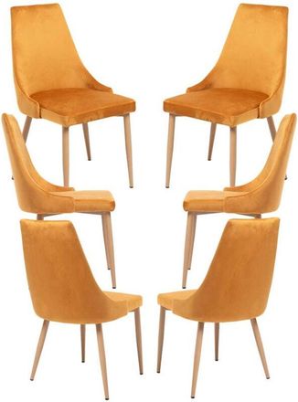 Regalos Miguel Regalos Miguel - Packs Sillas Comedor - Pack 6 Sillas Stoik Wood - Mostaza