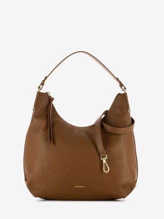 Coccinelle Borsa hobo in pelle martellata cognac