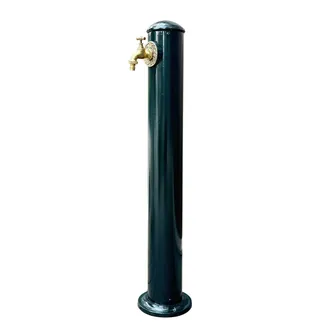 Relaxdays Relaxdays Surtidor De Agua Para Jard&iacute;n, Estilo Antiguo, Con Grifo, Conexi&oacute;n 3/4, Columna Redonda 91 Cm, Verde