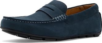 Florsheim Motor Smooth Moc Toe Penny Driver Mens Shoes Legion Blue : 10.5 W (3E), Leather