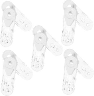 OEM Tiradores Verticales Para Cortinas - Juego De 8 Accesorios De Pl&aacute;stico Resistente Y Transparente Para La Decoraci&oacute;n De Ventanas