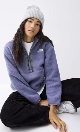 The North Face Womens Fleeski mountains piped zippered polar fleece sweater