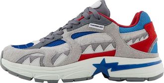 A Bathing Ape Bape Shark Sta 2 Blue Grey Red 1L30-191-320-BLU
