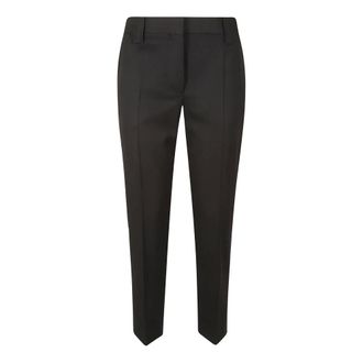 Versace Grain de Poudre Wolbroek - Dames - Broeken - Zwart - Maat: XS Wol