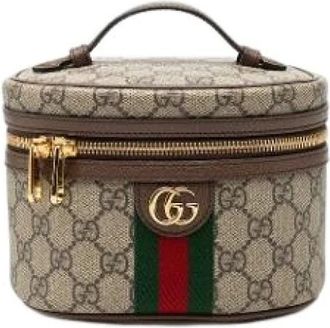Gucci Pre-owned Vanity Bag - Dames - Pre-owned - Beige - Maat: ONE Size Su&egrave;de