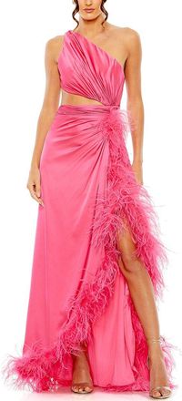 Mac Duggal One Shoulder Key Hole Detail Dress