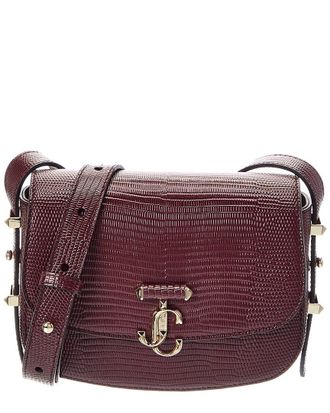 Jimmy Choo London Lizard-Embossed Leather Crossbody