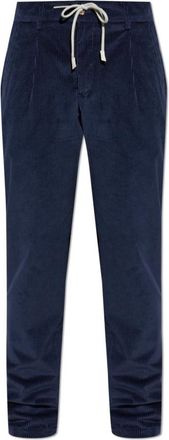 Eleventy Corduroy Broek - Heren - Slim Fit Broeken - Blauw - W33 - Leer - Broeken