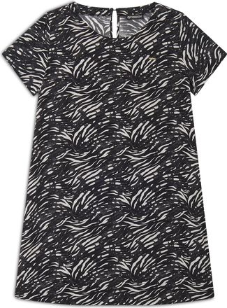 Freddy Vestito midi in viscosa animalier con maniche corte