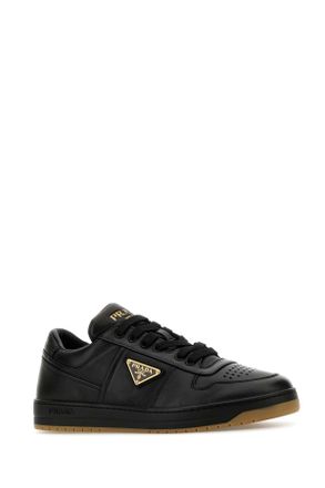 Prada Mens Black Nappa Leather Downtown Sneakers Nero Agnello