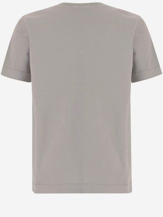 Stone Island Boys Cotton T-Shirt Light Grey T-Shirts And Polos