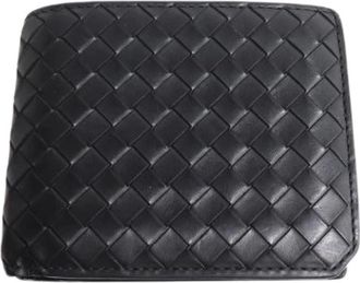 Bottega Veneta Pre-owned Wallets, male, Black, Size: ONE SIZE Pre-owned Intrecciato Piccolo Calfskin Wallet