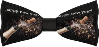 Generic Happy New Year Christmas Mens Bow Ties Adjustable Pre-tied Neck Bows Tuxedo for Wedding Party