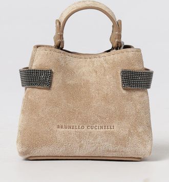 Brunello Cucinelli Borsa micro Essence Brunello Cucinelli in camoscio con monile