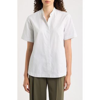 BOSS Boceta Cotton Shirt in Artic Ice at Nordstrom, Size 14