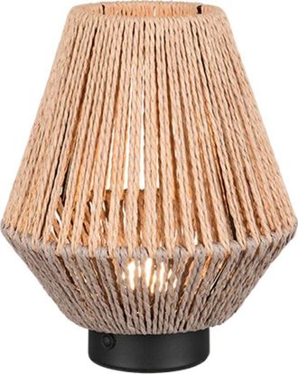 Reality Lampada da tavolo LED, filato di carta, marrone, 18,5x22x18,5 cm, Lira