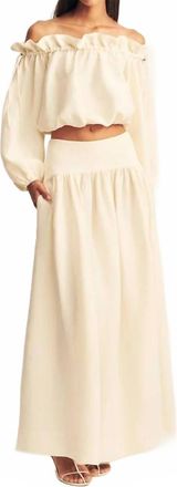 Shona Joy Jasper Gathered Maxi Skirt In Resin