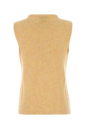 Miu Miu Virgin Wool Tank Top - Beige