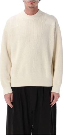 STUDIO NICHOLSON Portland Knit - Heren - Ronde hals truien - Beige - S - Wol - Truien & Vesten