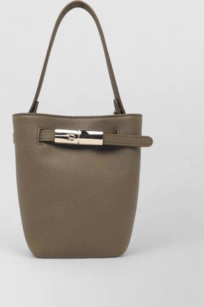 Longchamp leather bucket bag
