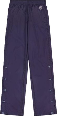 Sporty & Rich logo-patch track pants - unisex - Polyamide - S - Blue