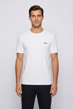 HUGO BOSS T-Shirt BOSS Mix&Match T-Shirt R, Damen, Gr. 4XL, wei&szlig; 100, Single Jersey, Obermaterial: 95% Baumwolle, 5% Elasthan, Basic, Rundhals, eingesetzt einge