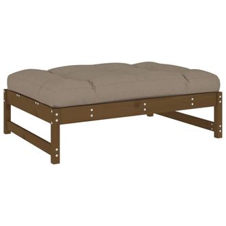 Berkfield Home Garden Footstool Honey Brown 120x80 cm Solid Wood Pine