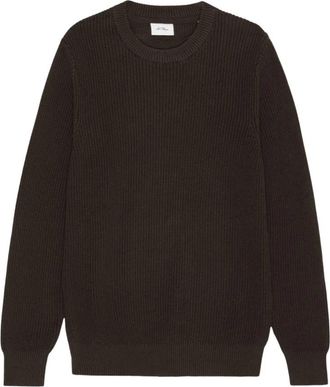 Les Deux Rib Crewneck - Heren - Ronde hals truien - Bruin - M - Katoen - Truien & Vesten
