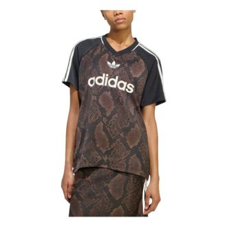 adidas (WMNS) adidas Snake Print Satin Jersey Asia Sizing Earth Strata Aurora Coffee KX1898