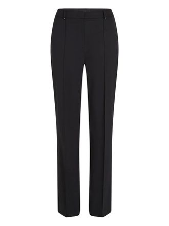 Karl Lagerfeld pressed-crease trousers - women - Polyester/Elastane/Wool - 42 - Black