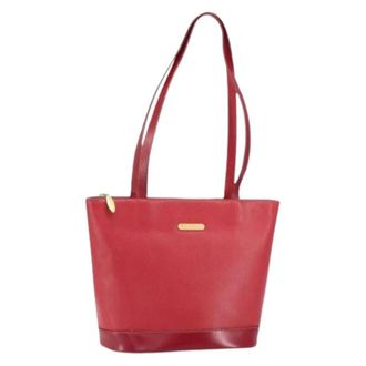 Burberry Pre-owned Vintage Tote Bag - Dames - Vintage Shopper - Rood - ONE Size - Leer - Vintage