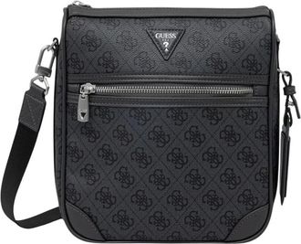 Guess Milano Quattro G Crossbody - Heren - Schoudertassen - Grijs - ONE Size - Leer - Tassen