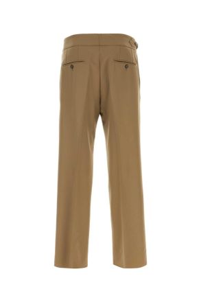 Dolce & Gabbana Mens Biscuit Stretch Wool Pant Makeupscuro Exterior: Virgin Elastan Pantaloni