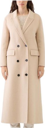 Ermanno Scervino Maxi Double-Breasted Jas - Dames - Mantel - Beige - 2XS - Wol - Jassen