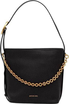 Michael Kors Nolita Small Pebbled Leather Bucket Tote - Dames - Schoudertassen - Zwart - ONE Size - Leer - Tassen